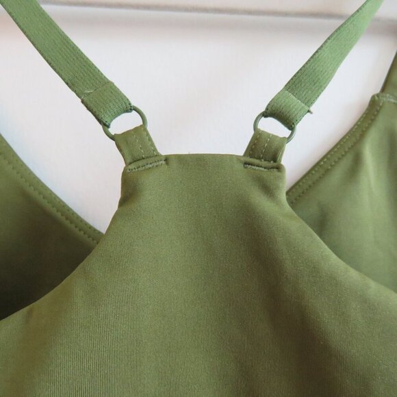 GIRLFRIEND COLLECTIVE V-Neck Bralette in Clover Green Sports Workout - XXS - Picture 8 of 12